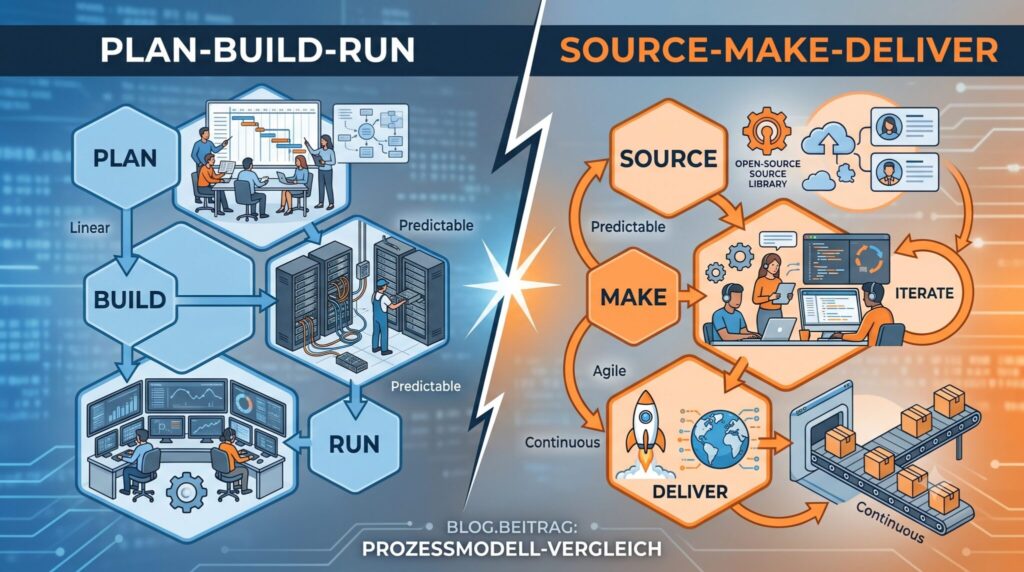 Plan-Build-Run und Source-Make-Deliver